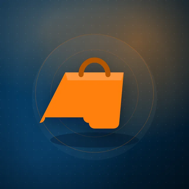 Illustration of a shopping bag for the products category